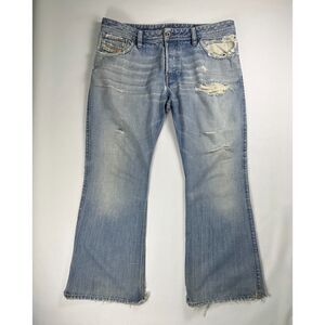 Vintage Diesel ZAF Flared Bootcut Jeans Y2K Made in Italy Button Fly Size 36x30